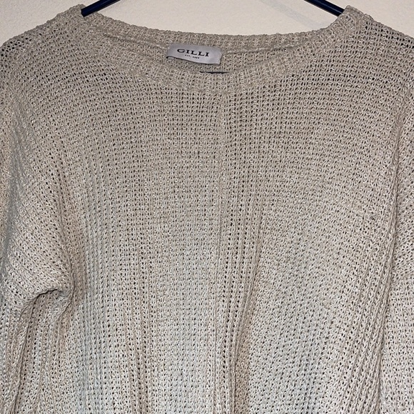 🌹Gilli Knotted Bottom Cream Knit Sweater - Picture 2 of 6